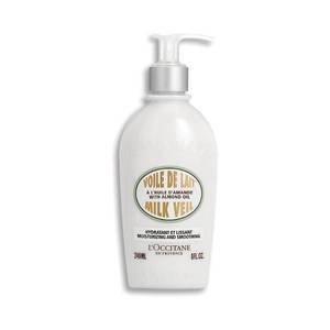 lot 4308 image: LftOCCITANE Almond Milk Veil Lotion, Lightweight Body Milk with Oil, Hydrates, Softens and Smooths Dry Skin, Fast-Absorbing Moisturizer, Scented, 8 Fl Oz