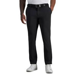 lot 4310 image: Haggar Menfts Sport Travel Performance Athletic Fit Flat Front Stretch Casual Pant Black
