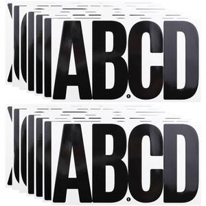 lot 4312 image: 6 Inch Large Letters Stickers, 76 Pieces Self Adhesive Alphabet Sticker for Mailbox, Door, Truck and Outdoor, Waterproof Sticky Vinyl Letter Symbol Stickers,14 Sheets Black