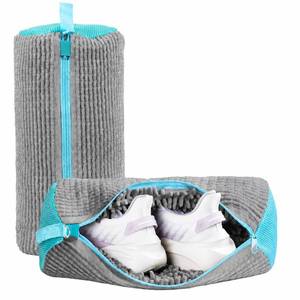 lot 5264 image: Shoe Washing Machine Bag � 2 Pcs Reusable Laundry Shoe Bag, 360° Deep Cleaning Sneaker Washing Bag, Durable Mesh Net with Zipper Protection, Fits All Shoe Types and Sizes (Grey, 14.8  7.4 Inches)