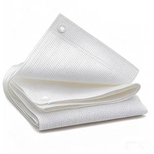lot 5265 image: 90percent White Shade Cloth, 6.6 x 10 FT Sun Shade Sails for Patio, Garden, Greenhouse, Plant, Chicken Coop, Dog Kennel, Backyard, Balcony