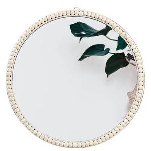 lot 5316 image: SWTHONY 20 Inch Boho Beaded Round Mirror Wall Decor, Decorative Hanging Circle Nursery Mirrors for Girl Room, Farmhouse, Livingroom, Bedroom