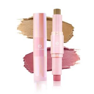 lot 6121 image: Color Nymph Blush Contour Stick, Cream Blush and Contour Matte Texture Double-end Stick Multiuse Blusher with Butter Bronzer For Cheeks Eyes Lip Vegan and Cruelty-Free - 03# Morocco Plum