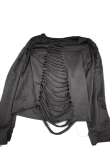 lot 6400 image: Thinker Black Ruched Long Sleeve Shirt Size S