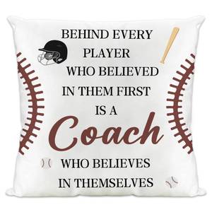 lot 6410 image: Aelciyue Baseball Coach Gifts - Teacher Valentines Day Appreciation Inspirational Cheerful Birthday Christmas Thank You Gifts for Coaches Baseball 18x18 Pillow Cover Pillowcase Decorative lot of 2