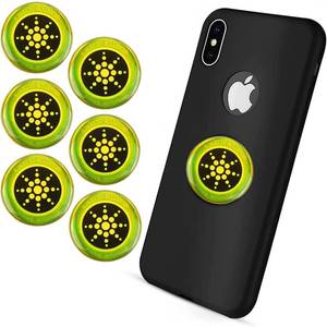 lot 6496 image: Lumkou 6 Pieces Emf Stickers Emf Blocker for Cell Phone Radiation Equipment Neutralizers Devices Accessories for Electronic Devices WiFi 5G Tablets Laptops Computers (Gold)