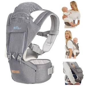 lot 9438 image: Bear Baby Carrier, 6-in-1 Baby Carrier Newborn to Toddler with Hip Seat (Ergonomic M Position) for 3-36 Month 7-44lbs Baby, Adjustable Size for Enhanced Lumbar Support, Perfect for On-the-go