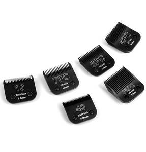 lot 9439 image: YAZIYIR Detachable Dog Grooming Steel Blades,Compatible with Andis,Oster A5,Wahl KM-10 Series,Cutting Length 1100in to 12in(10407FC5FC4FC3-34FC-black)