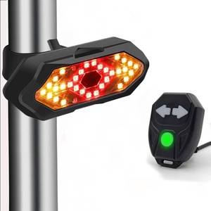 lot 12056 image: HITASTAR USB Rechargeable Wireless Remote Control Bike Taillights with Turn Signals Ultra Bright LED IPX4 Waterproof Bicycle Rear Light Safty Taillight for Night Riding