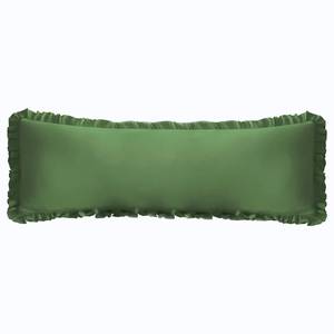 lot 18073 image: QSH Olive Green Ruffle Body Pillow Cover 20x54 inches,Zipper Closure 1 Pack,Farmhouse French Country Shabby Body Pillow Sham Vintage Soft and Luxury Microfiber Bed Pillowcases