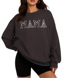 lot 18077 image: ASTANFY Mama Sweatshirts Women Embroidered Mama Shirt Mom Crewneck Pullover Casual Long Sleeve Tee Top