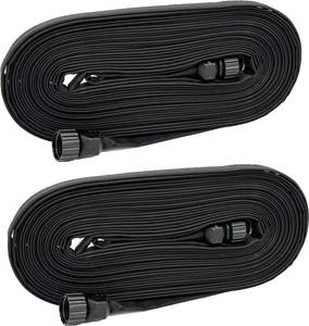lot 18080 image: Rocky Mountain Goods 25 Foot Flat Weeper Soaker Hose (Pack of 2) - Drip Irrigation - Double Layer Design - Saves 70percent Water - Consistent Drip Entire Length of Hose - Includes 3 Pressure Reducing Discs