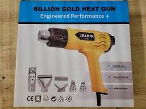 lot 19076 image: Billion Gold Heat Gun Engineered  Perforamence with Accessories