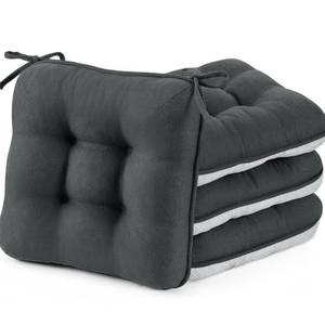 lot 19100 image: BETU Chair Cushions for Dining Chairs,3.5in Thick Kitchen Table Chair Pads with Ties,Non Slip Backing and Covers,Seat Cushion for Dining Room,Bar,Patio Chairs,18inX18inX3.5in