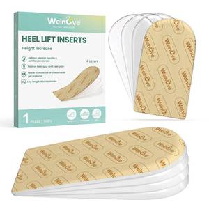 lot 20125 image: Heel Lift Inserts for Women Shoes - Welnove Adjustable Orthopedic Shoe Lifts for Uneven Legs - Gel Heel Inserts for Leg Length Discrepancy Heel Pain Heel Spur - Heel Wedge Pads (Size S, 4 Layers)