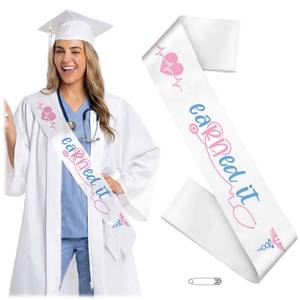 lot 20163 image: Xinnun Earned it Sash, Nurse Graduation Gifts Ideal for Class 2026 RN Nursing Medical School Party Decorations BSN College Congrats Grad Graduation Party Supplies Decor