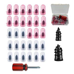 lot 20164 image: Vermillious Tire Repair Rubber Nail, Tire Repair Screws, Tire Repair Rubber Nail Kit, Fast Self-Service Tool for Car, Truck, Tractor, Motorcycle,Tire Puncture Repair (30PCS)