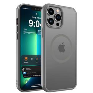 lot 20167 image: DEERLAMN Magnetic Matte Case for iPhone 12 Pro Max, Compatible with MagSafeMilitary Grade Drop Protection Anti-Fingerprint Slim Translucent Shockproof Protective Phone Cover, Grey