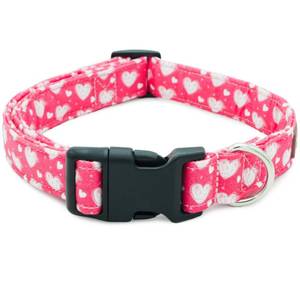 lot 20266 image: Tunkoo Dog Collar with Heart, Premium Plastic Buckle, Giftable and Adjustable for Small Medium Large Boys Girls Dogs, M