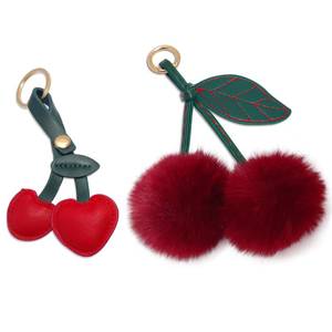 lot 20282 image: Nalefow Cherry Bag Charms,Cute Purse Keychain,Key Chains Women Cute,Car keyrings leather handbags,Valentines Day Gifts