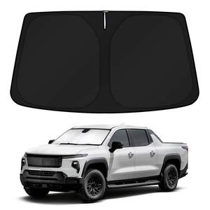 lot 20317 image: KUST Windshield Sun Shade for 2024 2025 2026 Chevrolet Chevy Silverado EVGMC Sierra EV Custom Fit Sunshade Accessories Full Covered Window Sun Protector Foldable Block UV Rays Keep Car Cooler