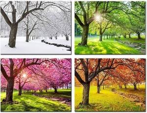 lot 1803 image: Wall Art Canvas Print Landscape Trees Snow Model YM-1025-05