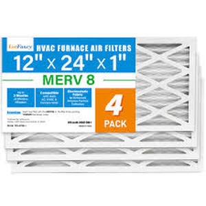 lot 5322 image: LotFancy HVAC Furnace Air Filters 12x24x1 MERV 13 4-Pack