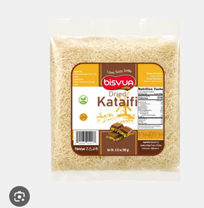 lot 2134 image: 2 pack Bisvua Dried Kataifi Shredded Wheat Dough 3.52oz - Retail $4