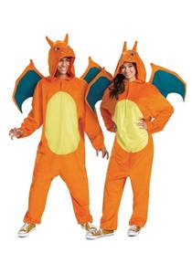 lot 2165 image: Disguise Adult Deluxe Charizard Jumpsuit Costume - Size Medium - Retail $60