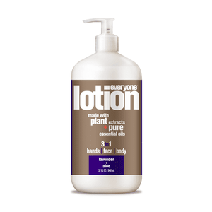 lot 2185 image: EO Everyone 3-in-1 Lotion for Hands  Face  and Body - Lavender &amp Aloe (32 Oz.)&nbsp