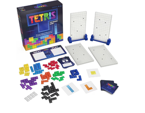 lot 2204 image: Spin Master Games, Tetris The Board Game, Play the Classic Puzzle Game Tetris in Real Life, Multiplayer Head-to-Head Puzzle Challenge, 2-4 Players, for Ages 8 & Up - Retail $20
