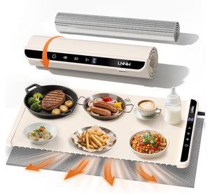 lot 2226 image: Food Warming Mat with Heat-Resistant Pad, 26X15 Inch, 6 Temperature & 6 Timer Settings, Child Lock Safety,Food Warmer Chafing Dishes for Buffet,Gatherings,Parties,Everyday Use - Retail $60