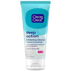 lot 2273 image: Clean &amp Clear Oil-Free Deep Action Exfoliating Facial Scrub for Smooth Skin - 7 fl oz