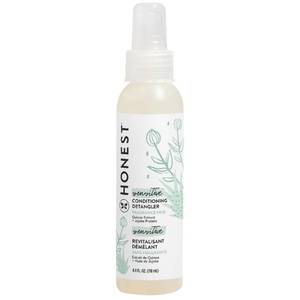 lot 2293 image: The Honest Company Fragrance-Free Conditioning Hair Detangler Tear-Free Hypoallergenic Leave-In Conditioner and Fortifying Spray for Sensitive Skin 4 fl oz - Retail $7