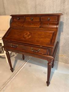 lot 931 image: Secretary desk 45 x 36 x 23 in (located in basement)