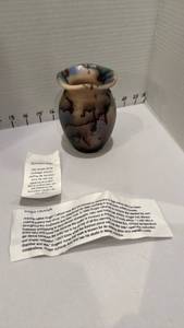 lot 1018 image: Roger Calhoun Horsehair Raku pottery