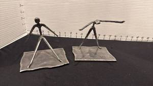 lot 1032 image: McPhail Collection Camp cottage metal art set of 2