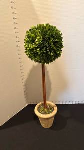 lot 1056 image: Faux boxwood plant 21 inches tall