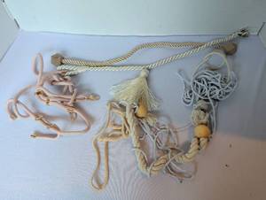 lot 1162 image: Decorative Rope and Cord Assortment with Wooden Beads and Tassels