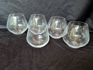 lot 1217 image: Stemless Wine Glasses qty 5