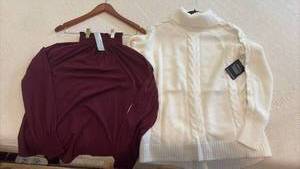 lot 1299 image: Boston Proper and Chicos shirts size 0 or small
