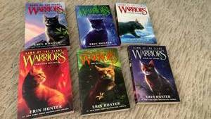 lot 1609 image: Warriors Dawn of the Clans Complete Series by Erin Hunter 6 Paperback Books