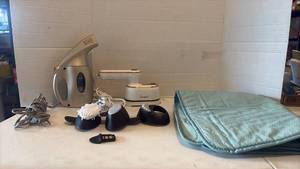 lot 1985 image: Handheld Garment Steamer with Travel Iron and Accessories