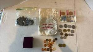 lot 1997 image: World Coin & Currency with Bank Penny Bag