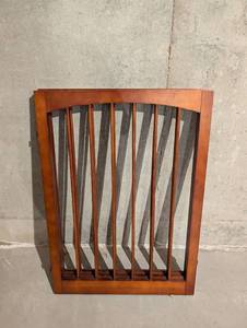 lot 2027 image: 3-Panel Freestanding Wooden Pet Gate