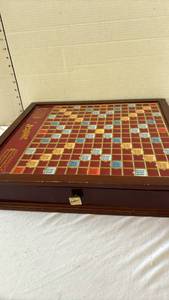 lot 3236 image: Scrabble Deluxe Wooden Edition Board Game
