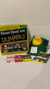 lot 3247 image: Texas Hold em for Dummies Poker Set with Tin - never been used