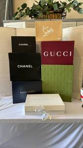 lot 3339 image: Designer Brand Empty Box Collection - Gucci, Chanel, Christian Louboutin, Ralph Lauren & Boll & Branch