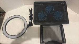 lot 3404 image: Havit Laptop Cooling Pad with LED Ring Light