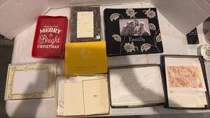 lot 3416 image: Holiday Greeting Card Sets and Family Photo Album Lot